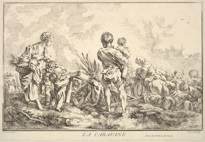 キャラバン、18 世紀半ばから後半。 作： Jacques Gabriel Huquier