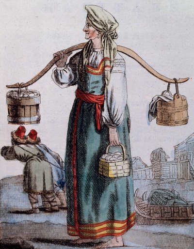 サンクトペテルブルクでの卵の販売 作： Jacques Grasset de Saint Sauveur