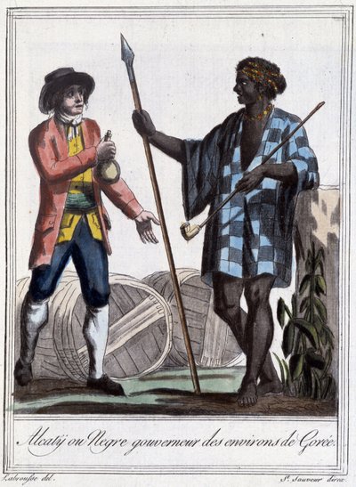 Alcaty ou negre governor des environs de Gorée - in "Encyclopedia of travels" pr Grasset St Sauveur, Paris. 作： Jacques Grasset de Saint Sauveur