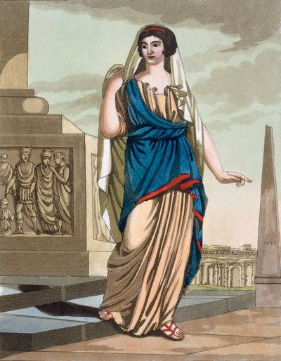 古代ローマ、パブの女性市民。 1796年。 作： Jacques Grasset de Saint Sauveur