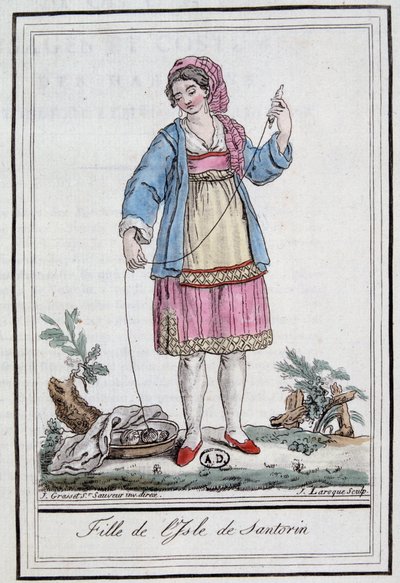 サントリーニ島の少女 作： Jacques Grasset de Saint Sauveur