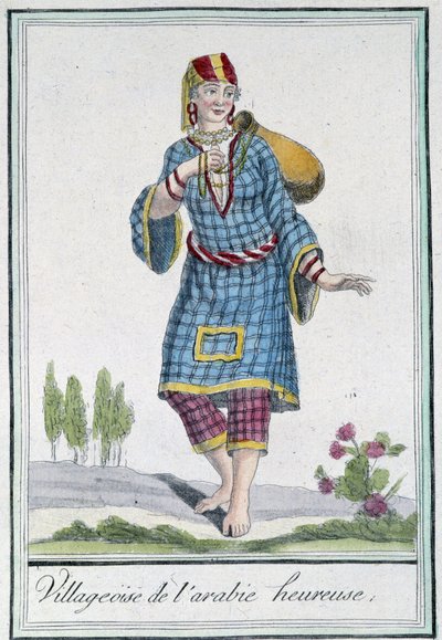 幸福なアラビアの村-グラッセ・サン・ソーヴル編『旅の百科事典』（1796年）より 作： Jacques Grasset de Saint Sauveur