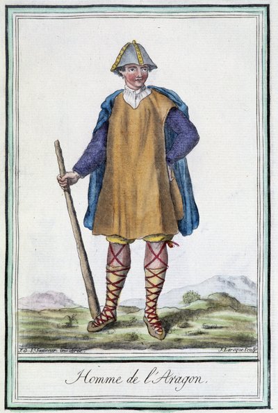 アラゴンの男（スペイン） - グラッセ・サン・ソーヴル編『旅の百科事典』（1796年）所収 作： Jacques Grasset de Saint Sauveur