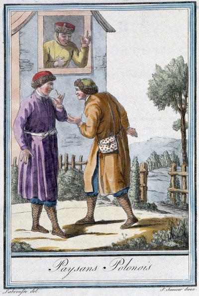 ポーランドの農民-グラッセ・サン・ソーヴル編『旅の百科事典』（1796年）より 作： Jacques Grasset de Saint Sauveur