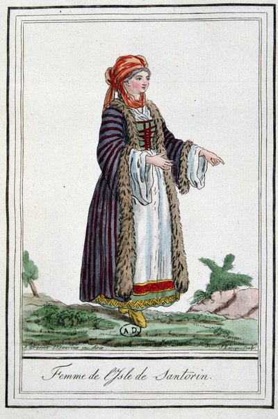 サントリーニ島の女性 作： Jacques Grasset de Saint Sauveur