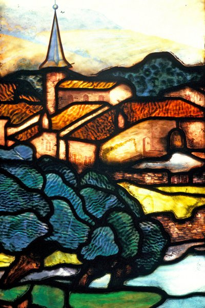 ナンシー（54部）、アールヌーボー、商工会議所、ジャック・グルーバー（1870-1936）によるステンドグラスの窓 作： Jacques Gruber