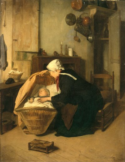 若い母親 作： Jacques Gustave Hamelin