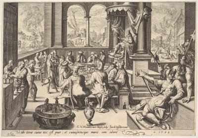 幼稚な王の政府の寓意、1588年。 作： Jacques II de Gheyn
