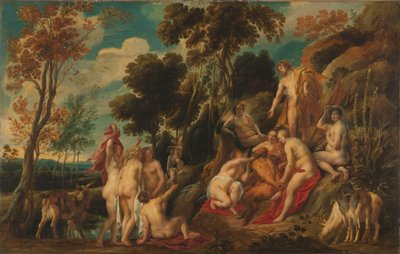 ニンフによって罰せられるパン 作： Jacques Jordaens