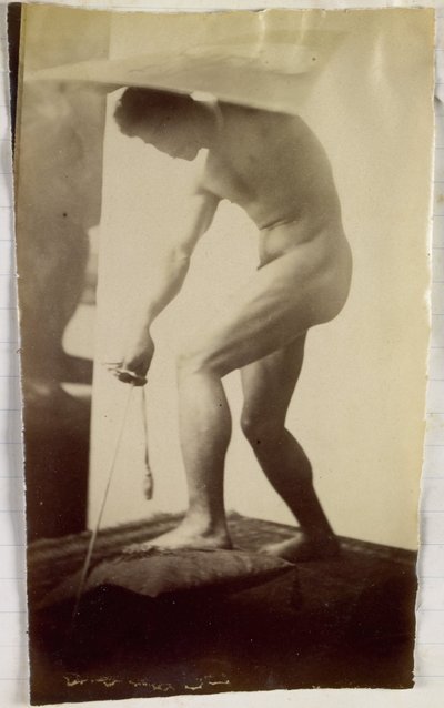 ジャック・ド・ラランのアトリエでの裸の男性モデルの習作 作： Jacques Lalaing (attributed to)