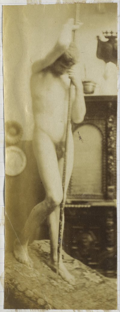 ジャック・ド・ラランのスタジオで立っている男性の裸体モデルの習作 作： Jacques Lalaing (attributed to)