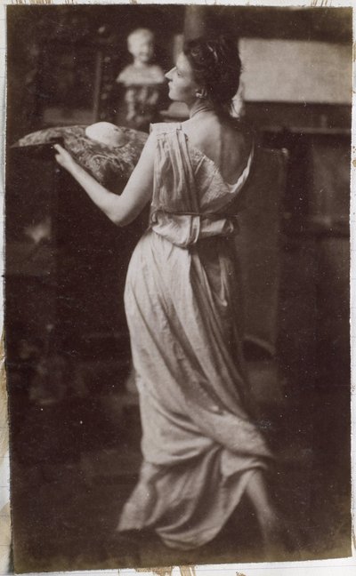 ジャック・ド・ラランのワークショップで後ろから見たドレープの女性モデルの習作 作： Jacques Lalaing (attributed to)