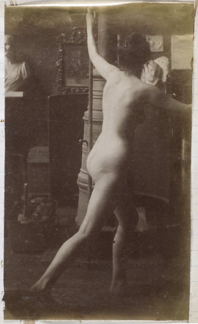 ジャック・ド・ラランのアトリエで後ろから見た裸の女性モデルの習作 作： Jacques Lalaing (attributed to)