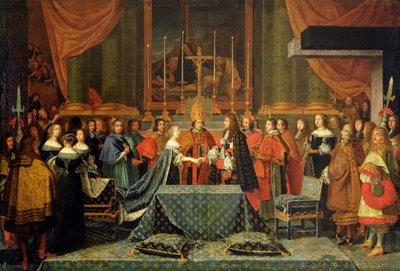 1660年6月9日、オーストリアのルイ14世とマリア・テレジアの結婚のお祝い（キャンバスに油彩） 作： Jacques Laumosnier
