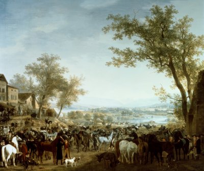 ガイヤールの馬市 作： Jacques-Laurent Agasse