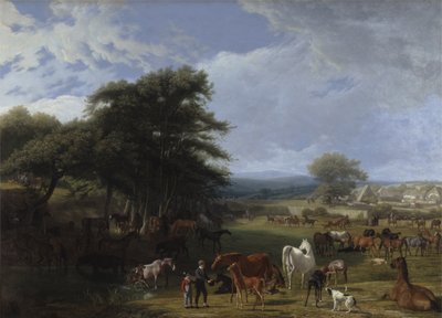 ロードリバーのスタッドファーム、ストラトフィールドセイ 作： Jacques Laurent Agasse