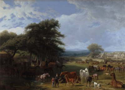 ロード リバーズ スタッド ファーム、ストラットフィールド セイ 作： Jacques Laurent Agasse