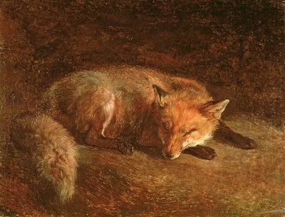 スリーピングフォックス 作： Jacques Laurent Agasse