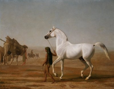 砂漠を進むウェルズリー・グレイ・アラビアン号 作： Jacques Laurent Agasse