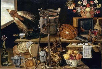 DiefünfSinne und die vier Elemente（五感と4つの要素）。 1627年 作： Jacques Linard