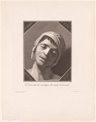 死の瞬間のマラット 作： Jacques Louis Copia