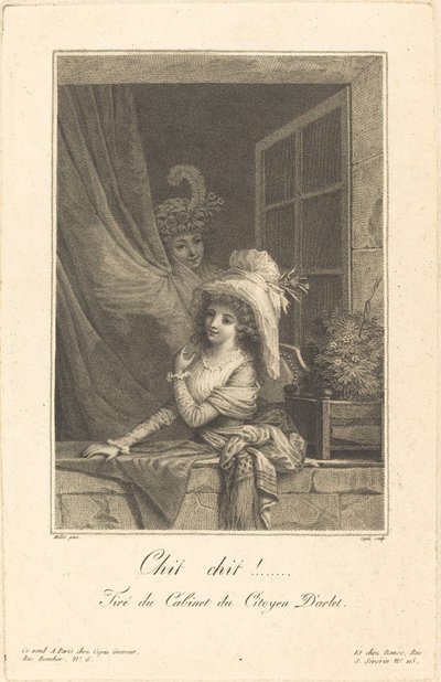 チチチッ 作： Jacques Louis Copia after Jean Baptiste Mallet