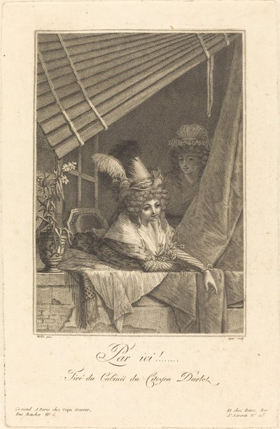 こちらです 作： Jacques Louis Copia after Jean Baptiste Mallet