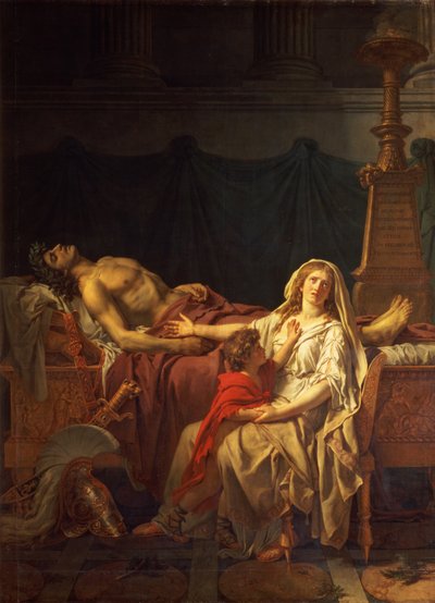 ヘクトールを悼むアンドロマケ 作： Jacques Louis David