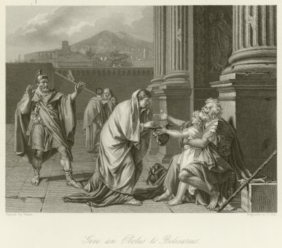 施しを乞うベリサリウス 作： Jacques Louis David