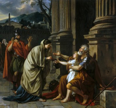 施しを乞うベリサリウス、1781年。 作： Jacques Louis David