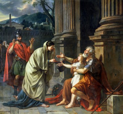 施しを乞うベリサリウス、1781 作： Jacques Louis David