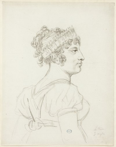 キャロライン・ボナパルト、ミュラ王女、ナポリの女王の胸像 作： Jacques Louis David