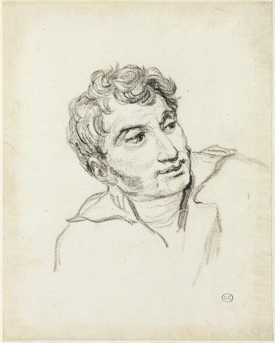 頭を右に向けた男性の胸像 作： Jacques Louis David