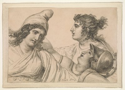 三人の人物による構図 作： Jacques Louis David
