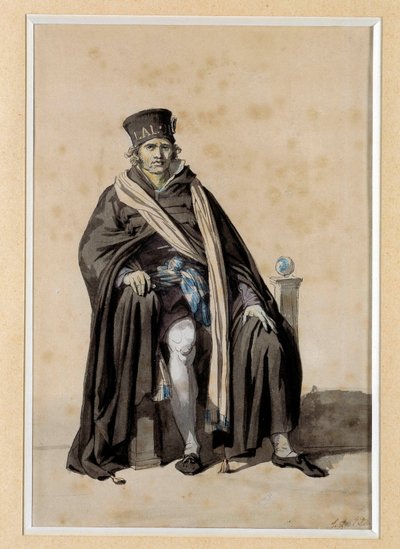 コンベンション：市民の衣装プロジェクト 1793年「裁判官の習慣」 ジャック・ルイ・ダヴィッド（1748-1825）によるデッサン 日。0.3x0.2 m Versailles, musee du chateau 作： Jacques Louis David