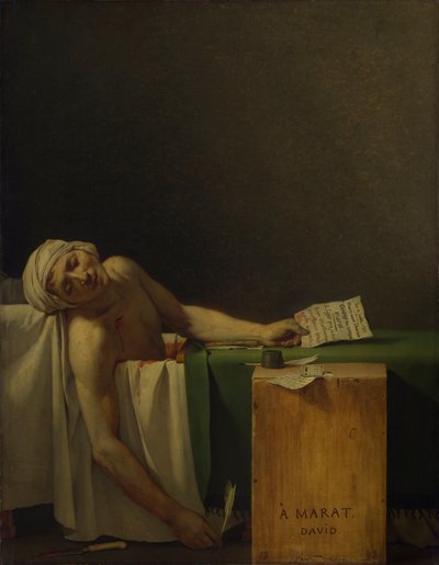 マラトの死 作： Jacques Louis David
