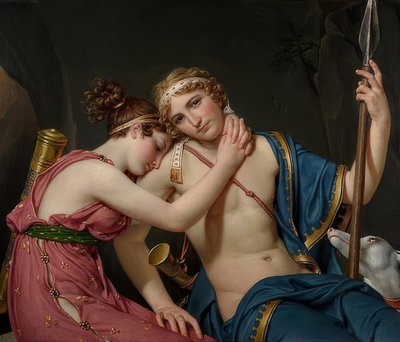 ユーカリスからのテレマコスの別れ。 1818 作： Jacques Louis David