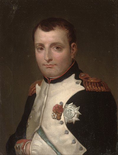 チュイルリー宮殿での彼の研究におけるナポレオンの詳細 作： Jacques Louis David