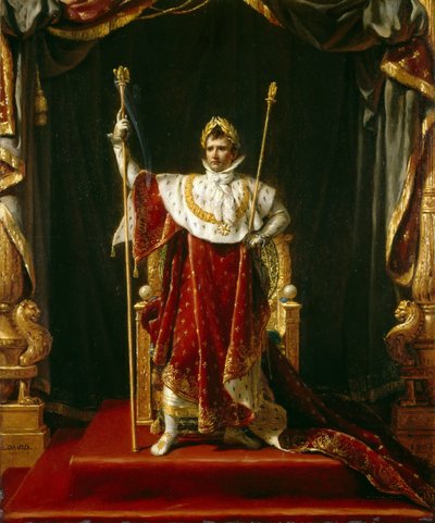 皇帝ナポレオン 1 世の皇帝のローブ、1805 年。 作： Jacques Louis David