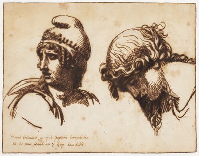 女性とペットの頭 作： Jacques Louis David