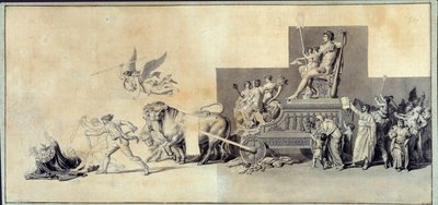 Le triumphe du peuple francais Drawing a la mine de lead by Jacques Louis David (1748-1825) 1793 Paris, Musee Carnavalet 作： Jacques Louis David