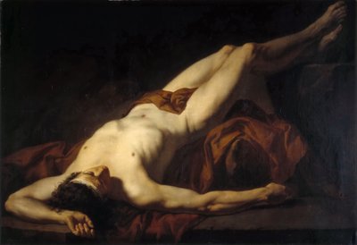 男性ヌードヘクター 作： Jacques Louis David