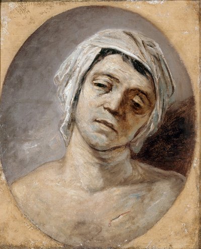1794 年頃、マラートが暗殺される。 作： Jacques Louis David
