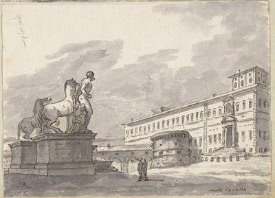 馬の調教師と一緒にモンテ・カヴァッロ 作： Jacques Louis David