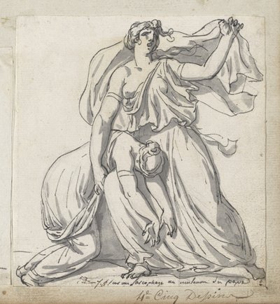ニオベと娘 作： Jacques Louis David
