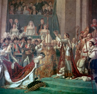 ナポレオン ブオナパルトと皇后ジョゼフィーヌの絵、18 世紀 作： Jacques Louis David