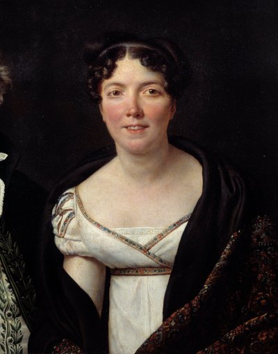 考古学者モンジュの妻、マダム・モンジュ（1775-1855）の肖像 Detail.ジャック・ルイ・ダヴィッド（1748-1825）の絵画 作： Jacques Louis David