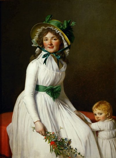 ピエールセリジア夫人と息子のエミールの肖像 作： Jacques Louis David