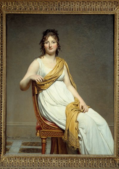 レイモン・ヴェルニナク夫人（1780-1827）の肖像 ウジェーヌ・ドラクロワの妹 ジャック・ルイ・ダヴィッド（1748-1825）の絵画 1799年 日1.45 x 1.12 m ルーヴル美術館（パリ） - ウジェーヌ・ドラクロワの妹、レイモン・ド・ヴェルニナク夫人（1780-1827）の肖像。ペイント 作： Jacques Louis David