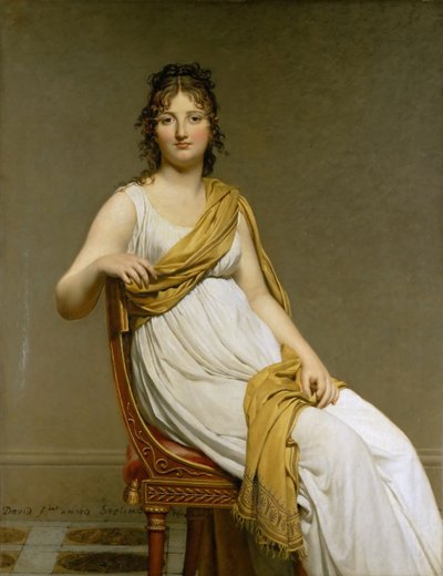 ヘンリエット・ドラクロワによるレイモンド・ド・ヴェルナック夫人の肖像 作： Jacques Louis David